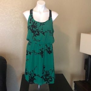 Green mini dress